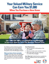 Union Plus Introduces Mortgage Grants for Veterans 